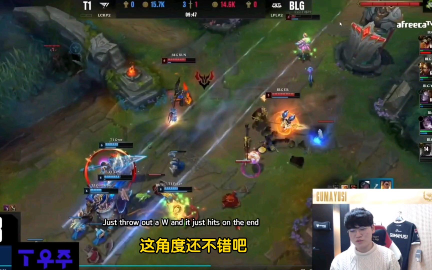 包含BLG碾压V5，Gumayusi惊艳世界的词条